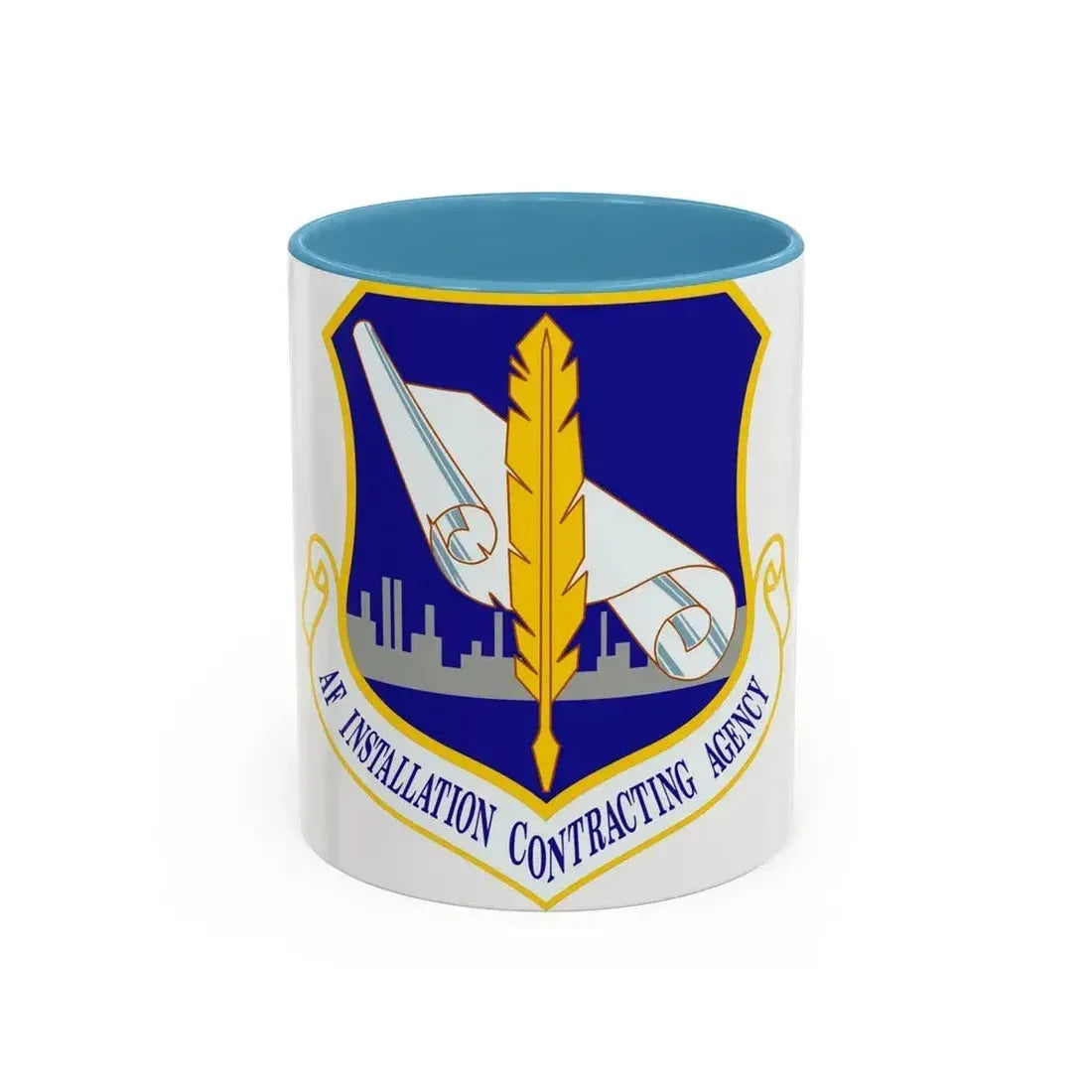 Air Force Installation Contracting Agency (U.S. Air Force) Accent Coffee Mug 11oz Light Blue - Go Mug Yourself