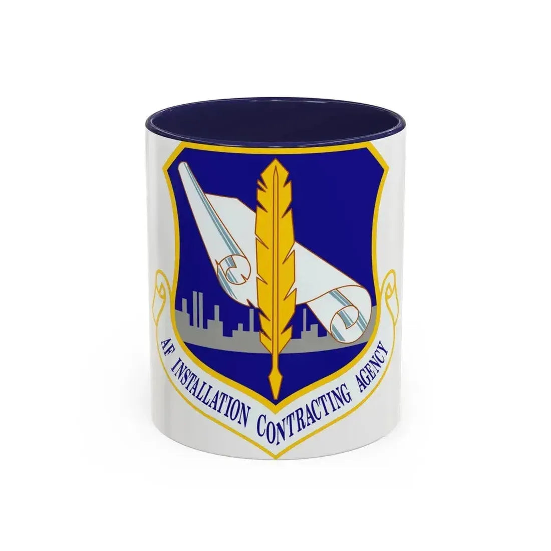 Air Force Installation Contracting Agency (U.S. Air Force) Accent Coffee Mug 11oz Navy - Go Mug Yourself