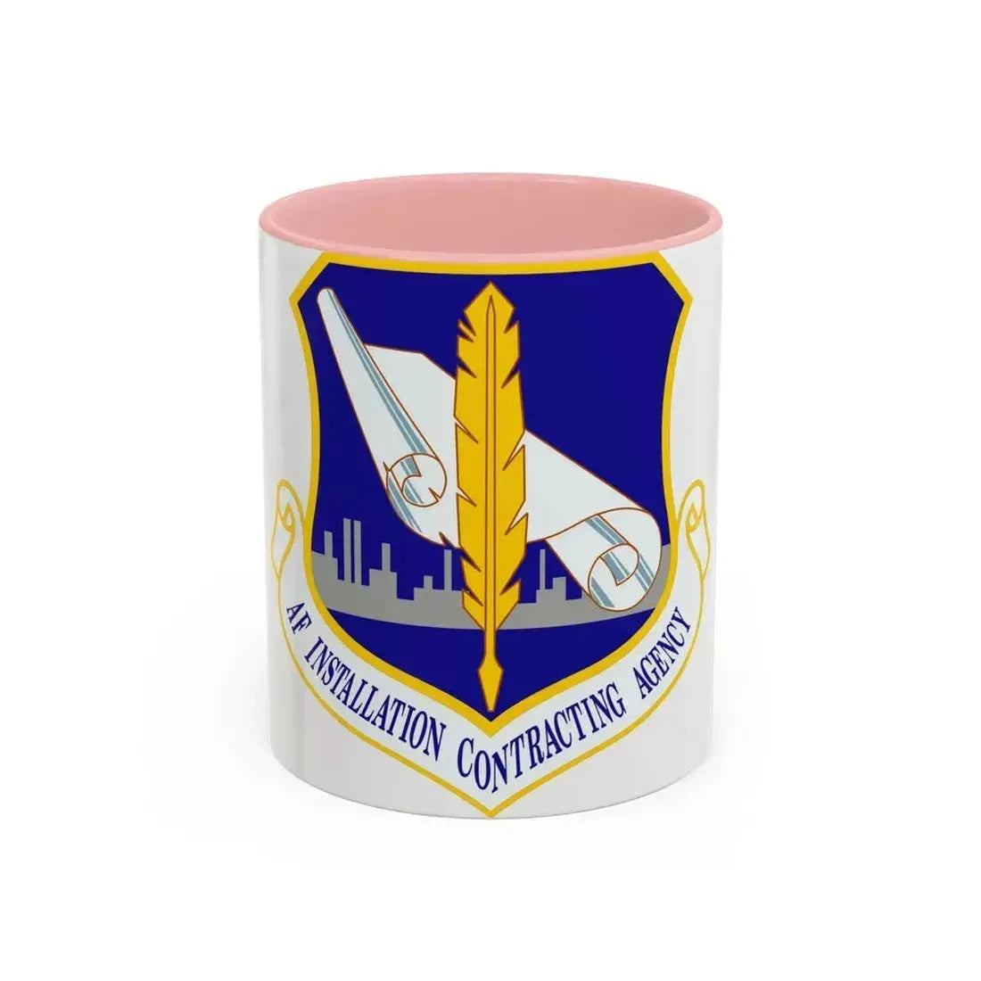 Air Force Installation Contracting Agency (U.S. Air Force) Accent Coffee Mug 11oz Pink - Go Mug Yourself