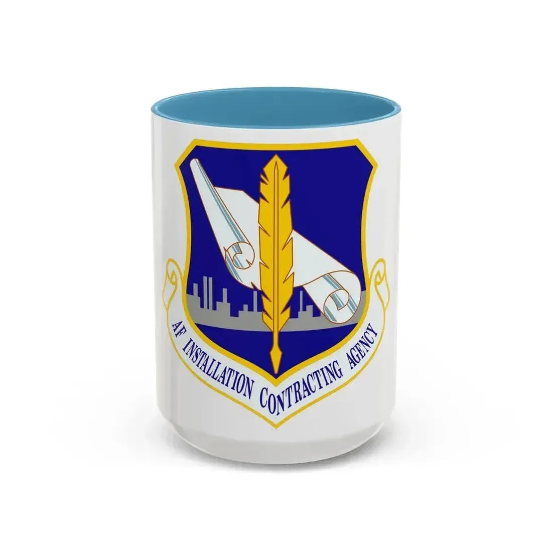 Air Force Installation Contracting Agency (U.S. Air Force) Accent Coffee Mug 15oz Light Blue - Go Mug Yourself