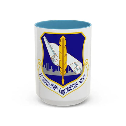 Air Force Installation Contracting Agency (U.S. Air Force) Accent Coffee Mug 15oz Light Blue - Go Mug Yourself