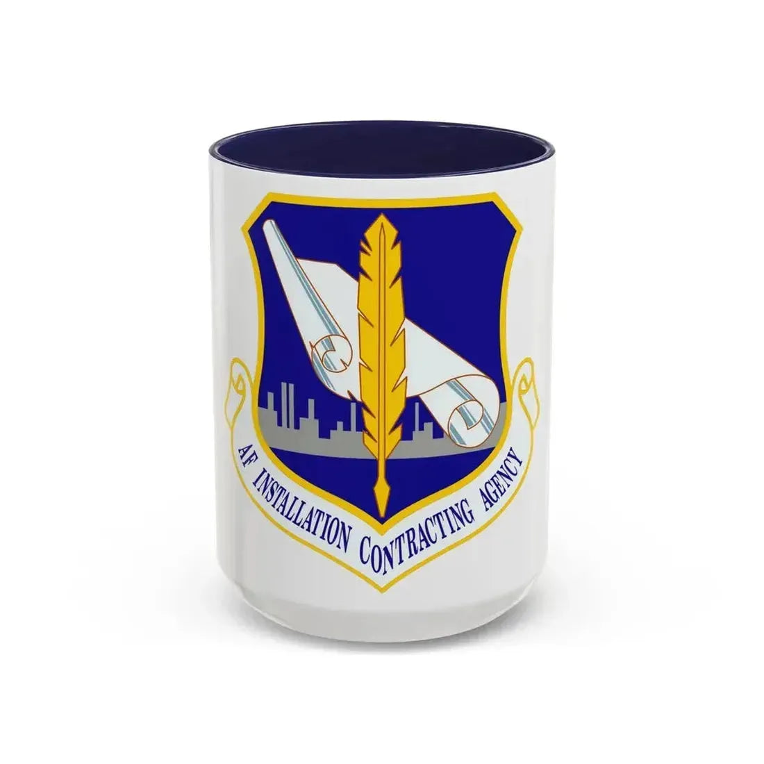 Air Force Installation Contracting Agency (U.S. Air Force) Accent Coffee Mug 15oz Navy - Go Mug Yourself