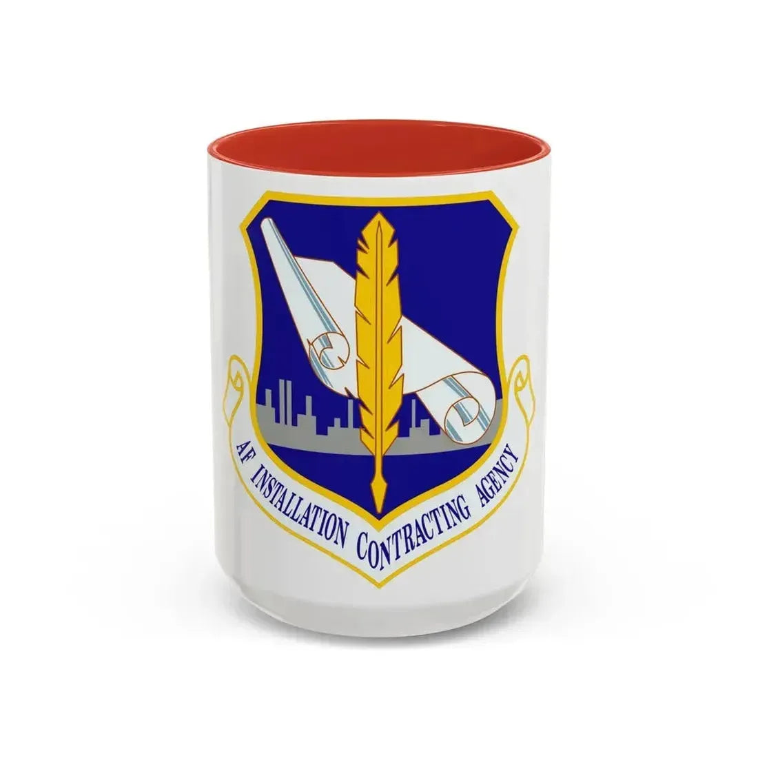 Air Force Installation Contracting Agency (U.S. Air Force) Accent Coffee Mug 15oz Red - Go Mug Yourself