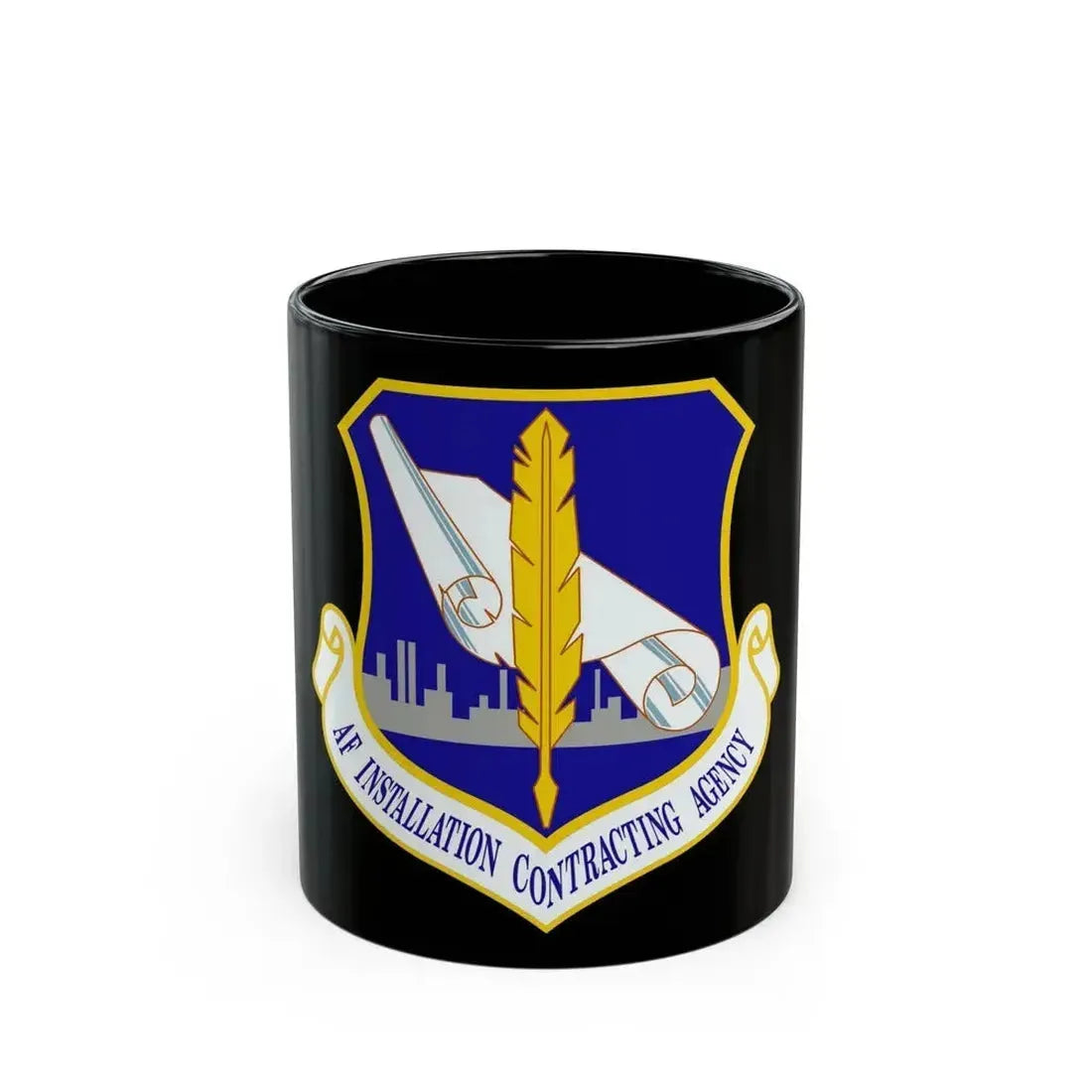 Air Force Installation Contracting Agency (U.S. Air Force) Black Coffee Mug 11oz - Go Mug Yourself