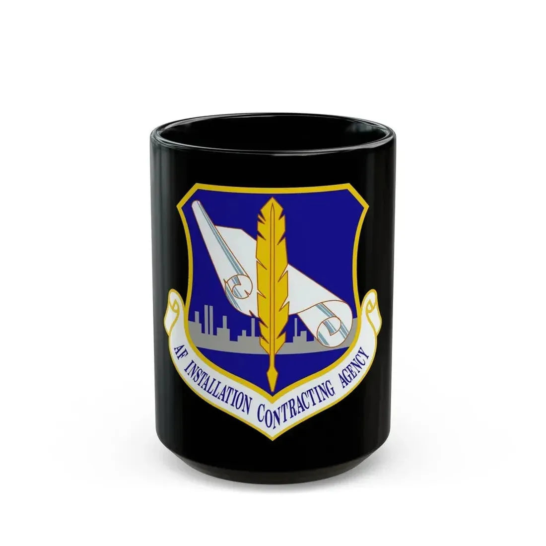 Air Force Installation Contracting Agency (U.S. Air Force) Black Coffee Mug 15oz - Go Mug Yourself