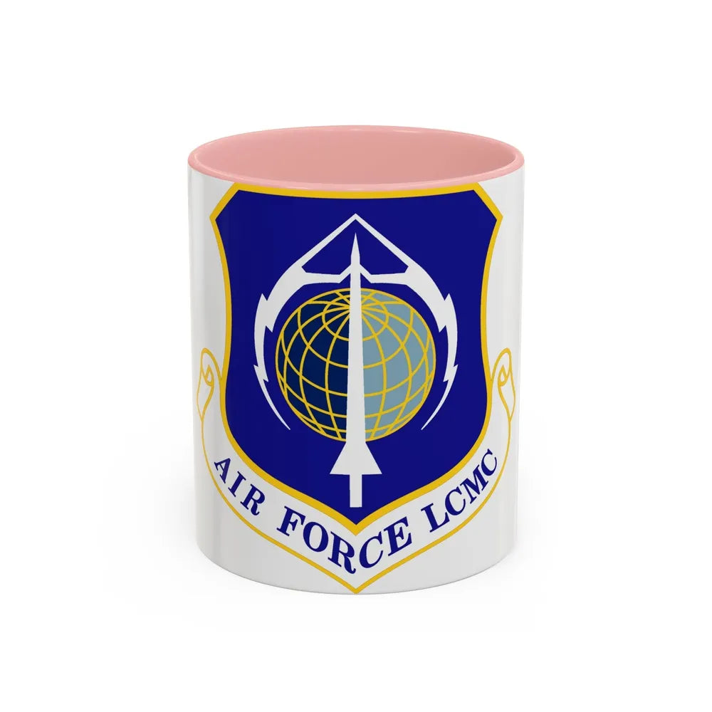 Air Force Life Cycle Management Center (U.S. Air Force) Accent Coffee Mug-11oz-Pink-Go Mug Yourself