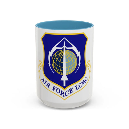 Air Force Life Cycle Management Center (U.S. Air Force) Accent Coffee Mug-15oz-Light Blue-Go Mug Yourself