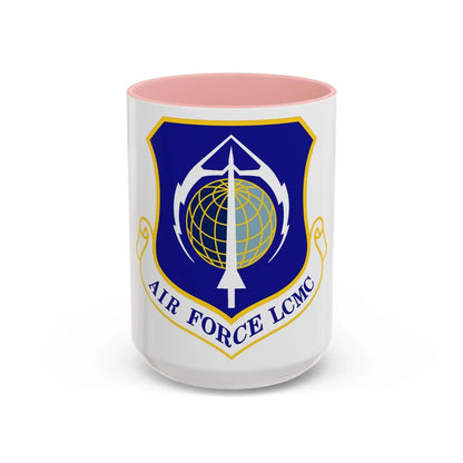 Air Force Life Cycle Management Center (U.S. Air Force) Accent Coffee Mug-15oz-Pink-Go Mug Yourself