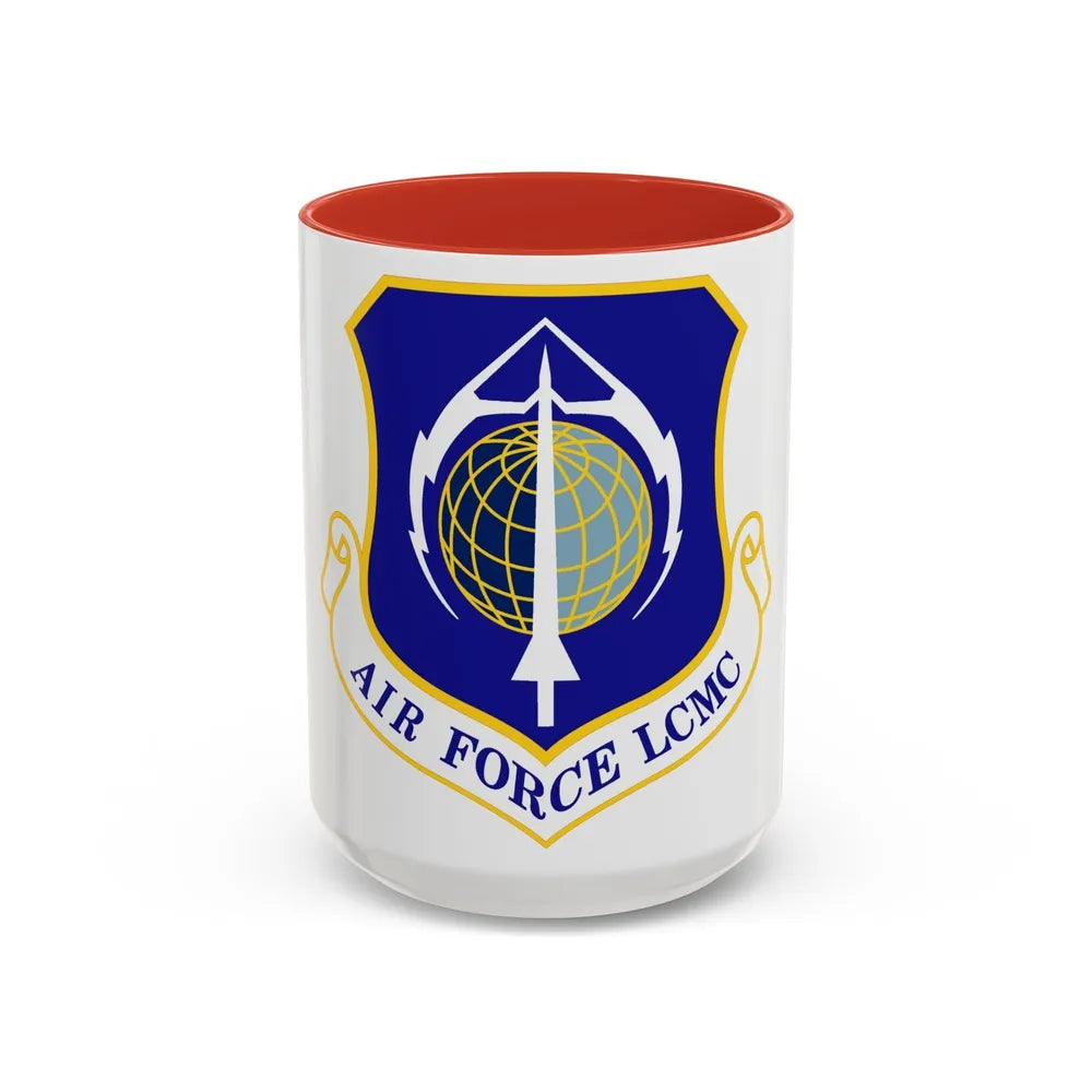 Air Force Life Cycle Management Center (U.S. Air Force) Accent Coffee Mug-15oz-Red-Go Mug Yourself