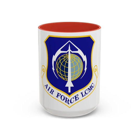 Air Force Life Cycle Management Center (U.S. Air Force) Accent Coffee Mug-15oz-Red-Go Mug Yourself