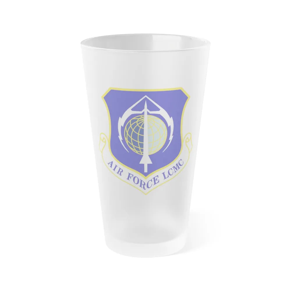 Air Force Life Cycle Management Center (U.S. Air Force) Frosted Pint Glass 16oz-Go Mug Yourself