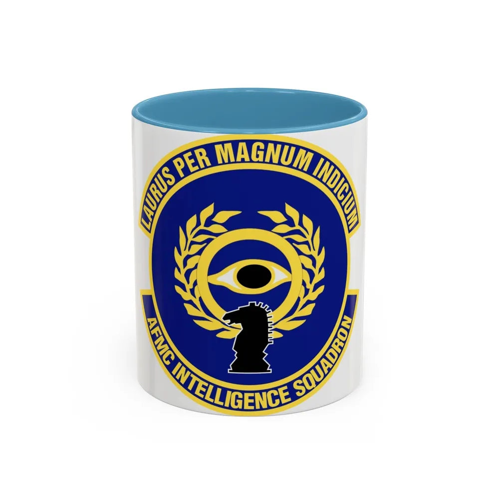 Air Force Materiel Command Intelligence Squadron (U.S. Air Force) Accent Coffee Mug-11oz-Light Blue-Go Mug Yourself