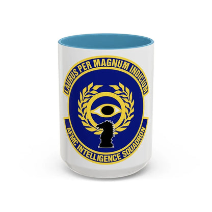 Air Force Materiel Command Intelligence Squadron (U.S. Air Force) Accent Coffee Mug-15oz-Light Blue-Go Mug Yourself