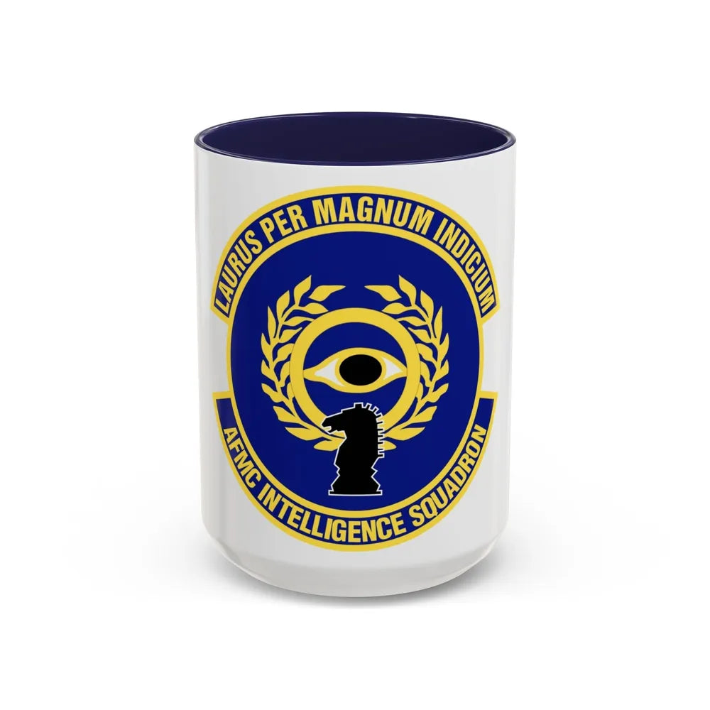 Air Force Materiel Command Intelligence Squadron (U.S. Air Force) Accent Coffee Mug-15oz-Navy-Go Mug Yourself