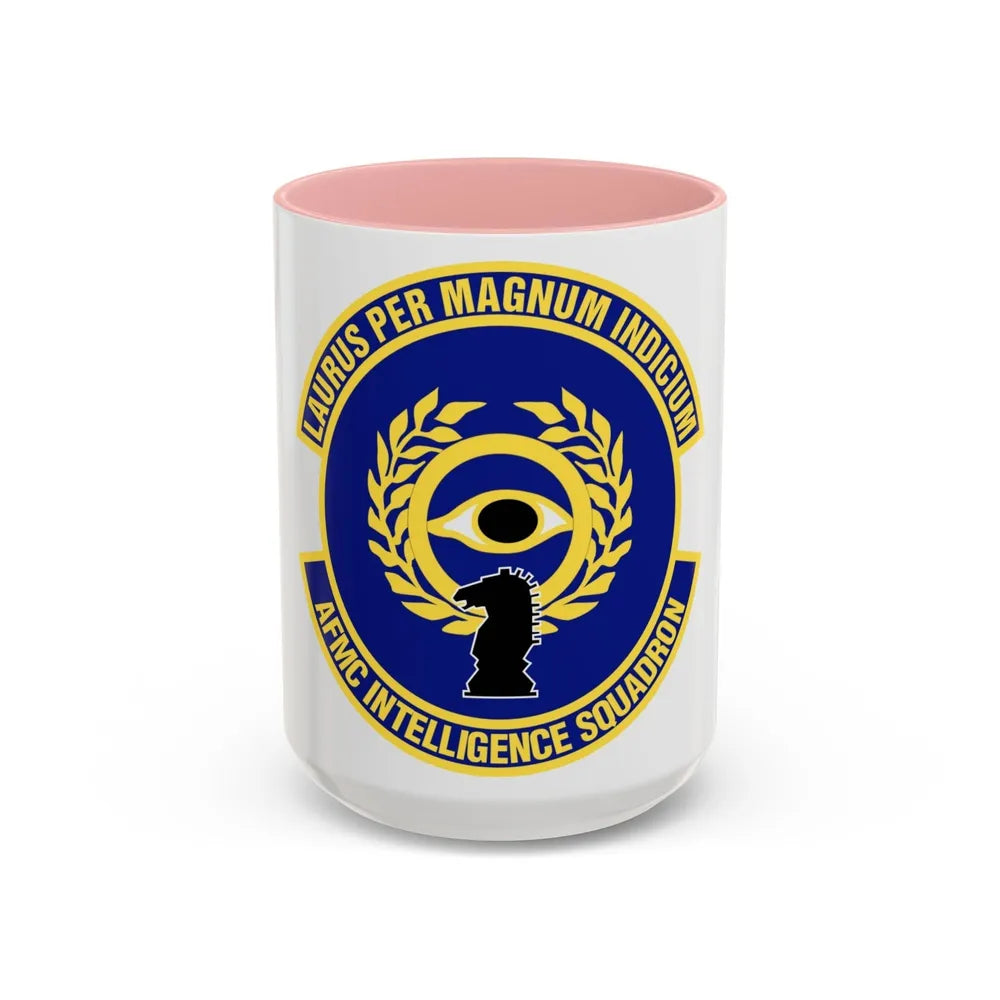 Air Force Materiel Command Intelligence Squadron (U.S. Air Force) Accent Coffee Mug-15oz-Pink-Go Mug Yourself