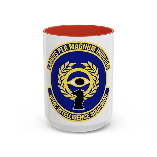 Air Force Materiel Command Intelligence Squadron (U.S. Air Force) Accent Coffee Mug-15oz-Red-Go Mug Yourself