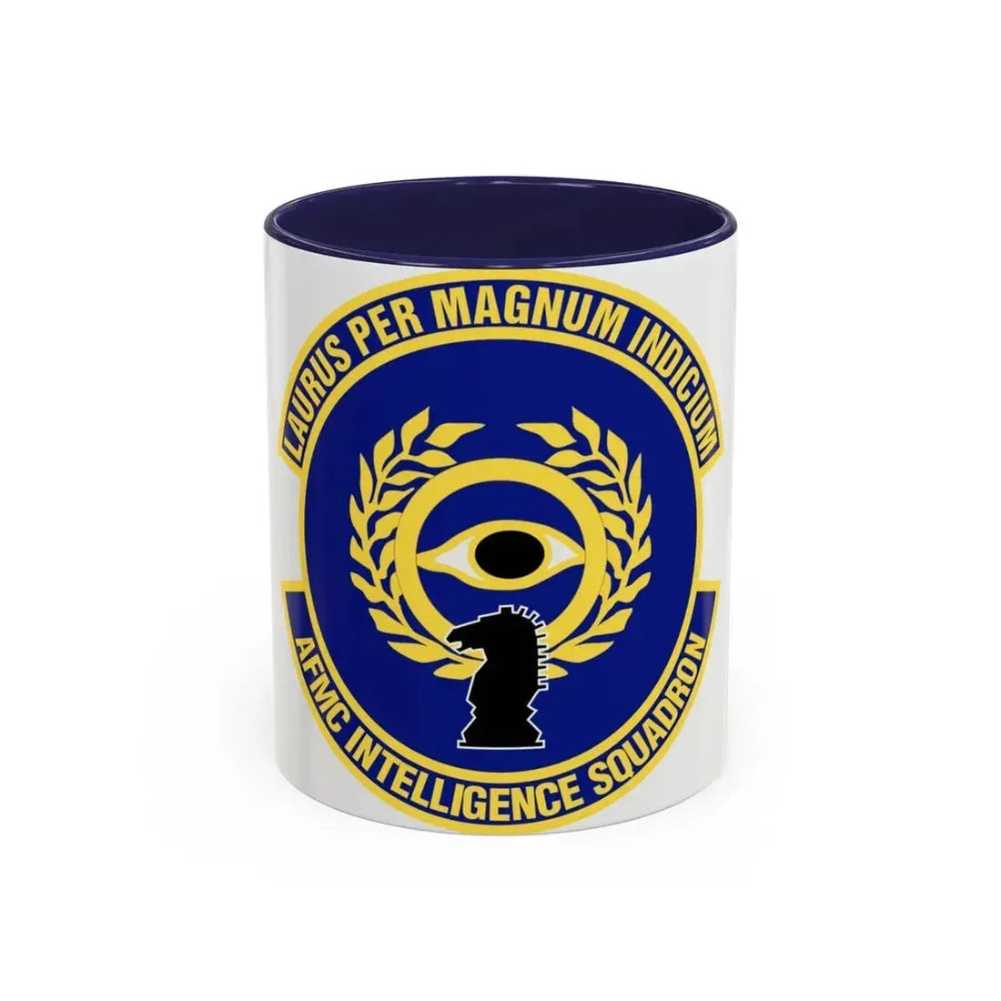 Air Force Materiel Command Intelligence Squadron (U.S. Air Force) Accent Coffee Mug 11oz Navy - Go Mug Yourself