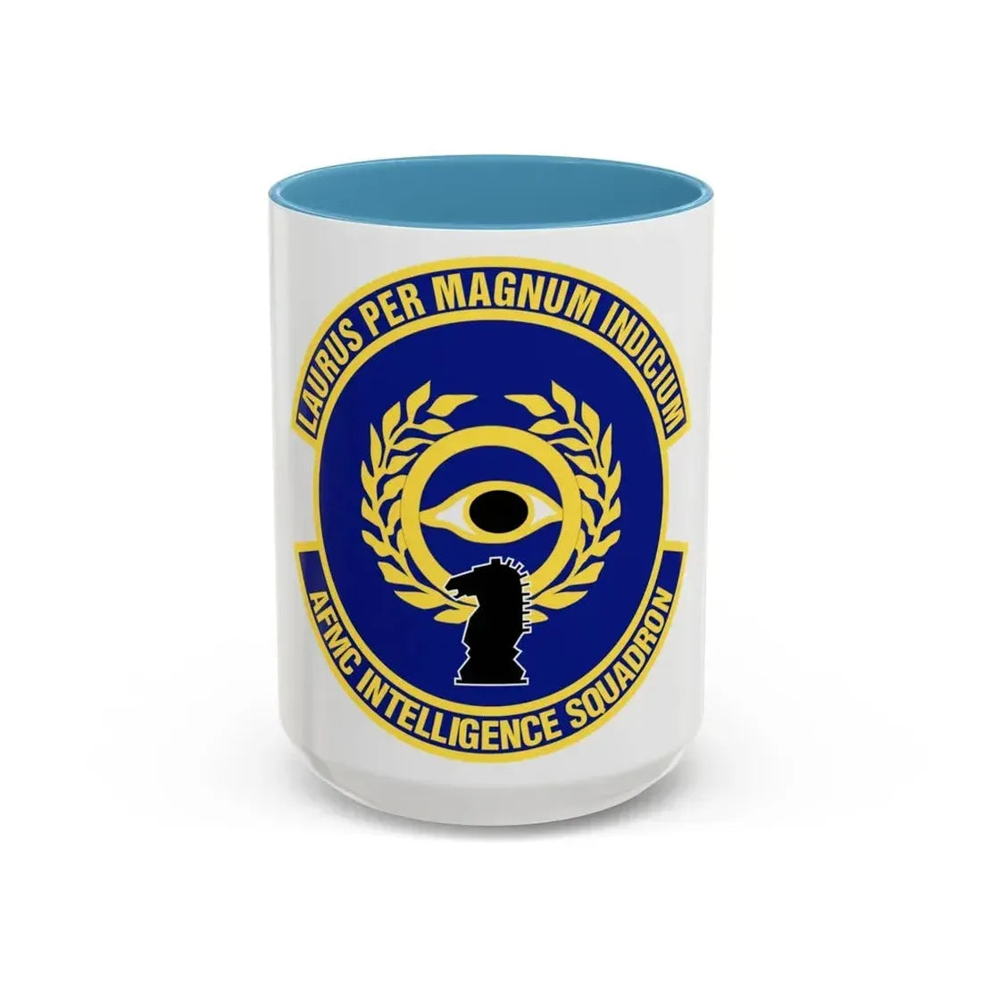 Air Force Materiel Command Intelligence Squadron (U.S. Air Force) Accent Coffee Mug 15oz Light Blue - Go Mug Yourself