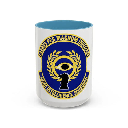 Air Force Materiel Command Intelligence Squadron (U.S. Air Force) Accent Coffee Mug 15oz Light Blue - Go Mug Yourself