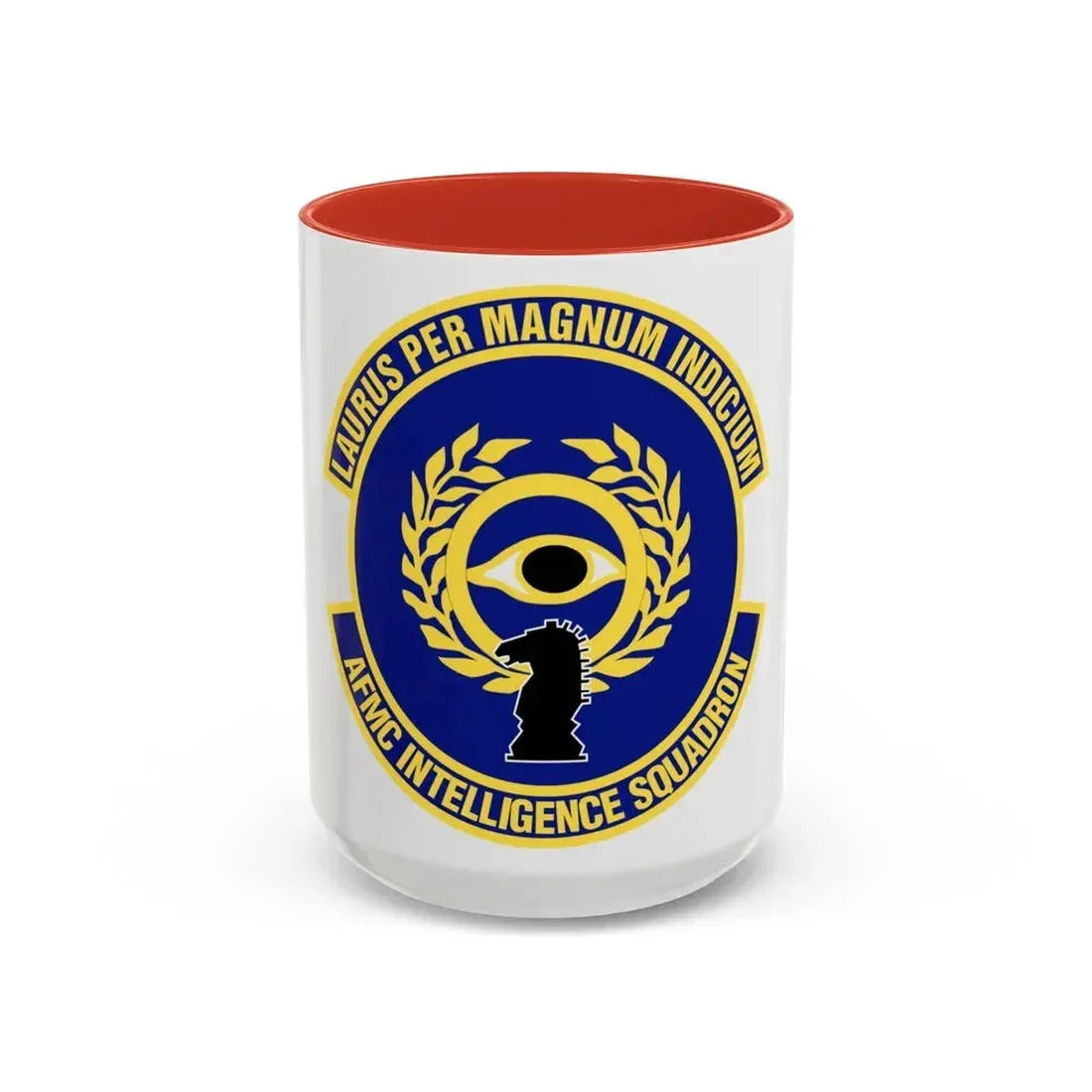 Air Force Materiel Command Intelligence Squadron (U.S. Air Force) Accent Coffee Mug 15oz Red - Go Mug Yourself