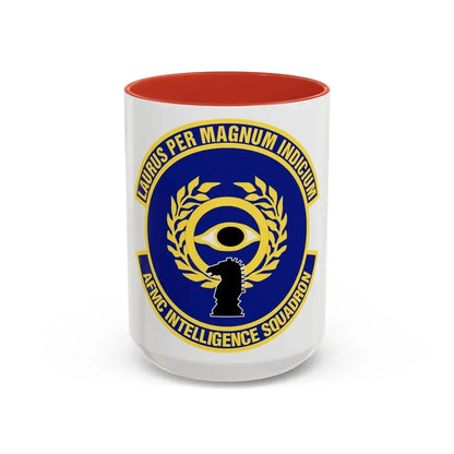 Air Force Materiel Command Intelligence Squadron (U.S. Air Force) Accent Coffee Mug 15oz Red - Go Mug Yourself