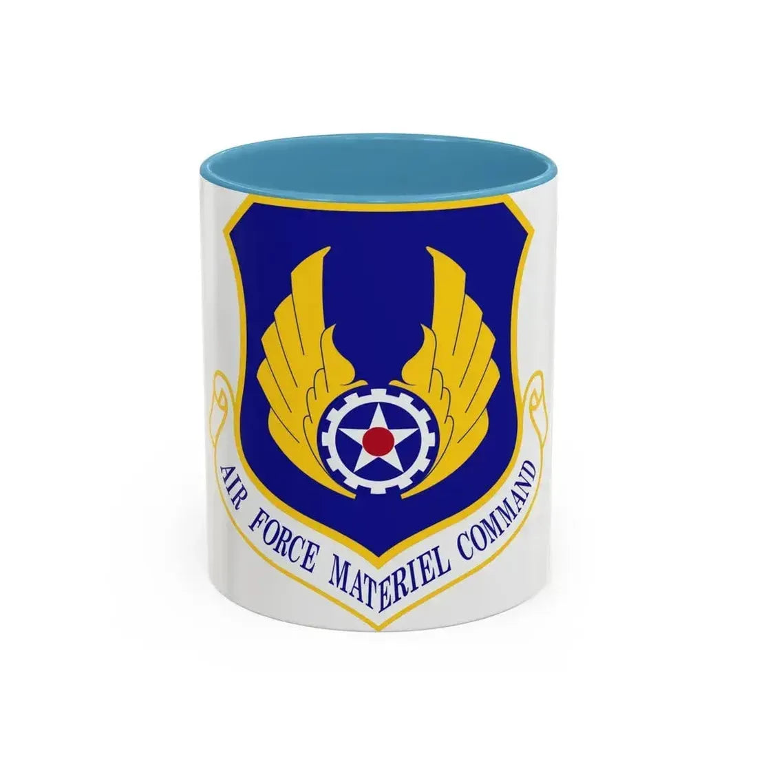 Air Force Materiel Command (U.S. Air Force) Accent Coffee Mug 11oz Light Blue - Go Mug Yourself