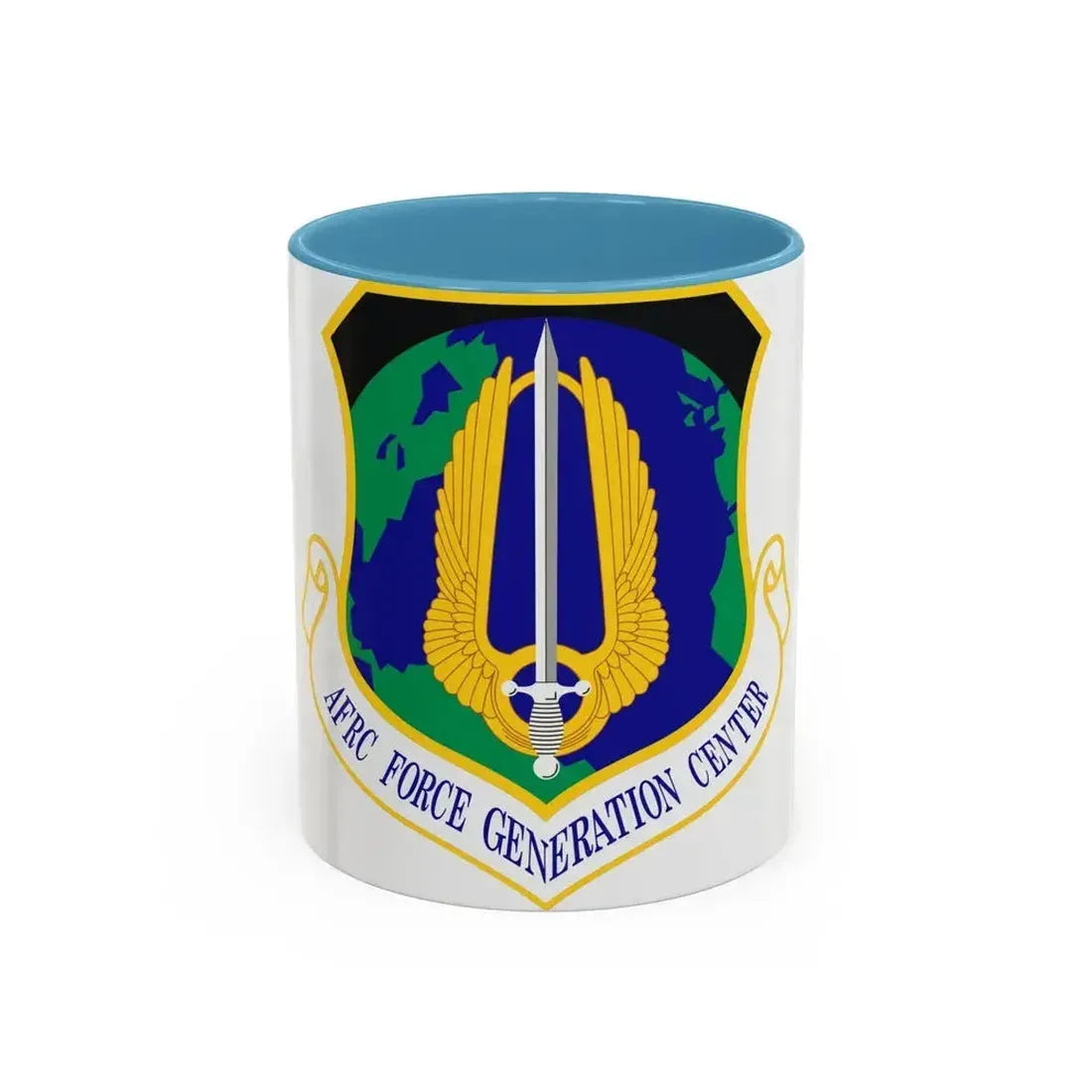 Air Force Reserve Command Force Generation Center (U.S. Air Force) Accent Coffee Mug 11oz Light Blue - Go Mug Yourself