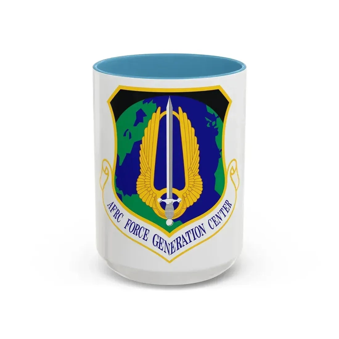Air Force Reserve Command Force Generation Center (U.S. Air Force) Accent Coffee Mug 15oz Light Blue - Go Mug Yourself