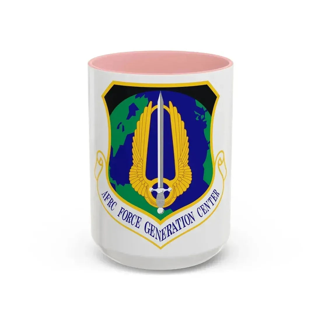 Air Force Reserve Command Force Generation Center (U.S. Air Force) Accent Coffee Mug 15oz Pink - Go Mug Yourself