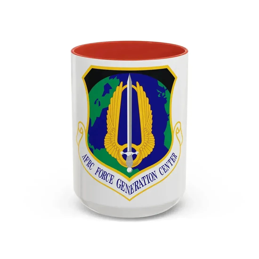 Air Force Reserve Command Force Generation Center (U.S. Air Force) Accent Coffee Mug 15oz Red - Go Mug Yourself