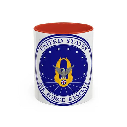 Air Force Reserve (U.S. Air Force) Accent Coffee Mug 11oz Red - Go Mug Yourself