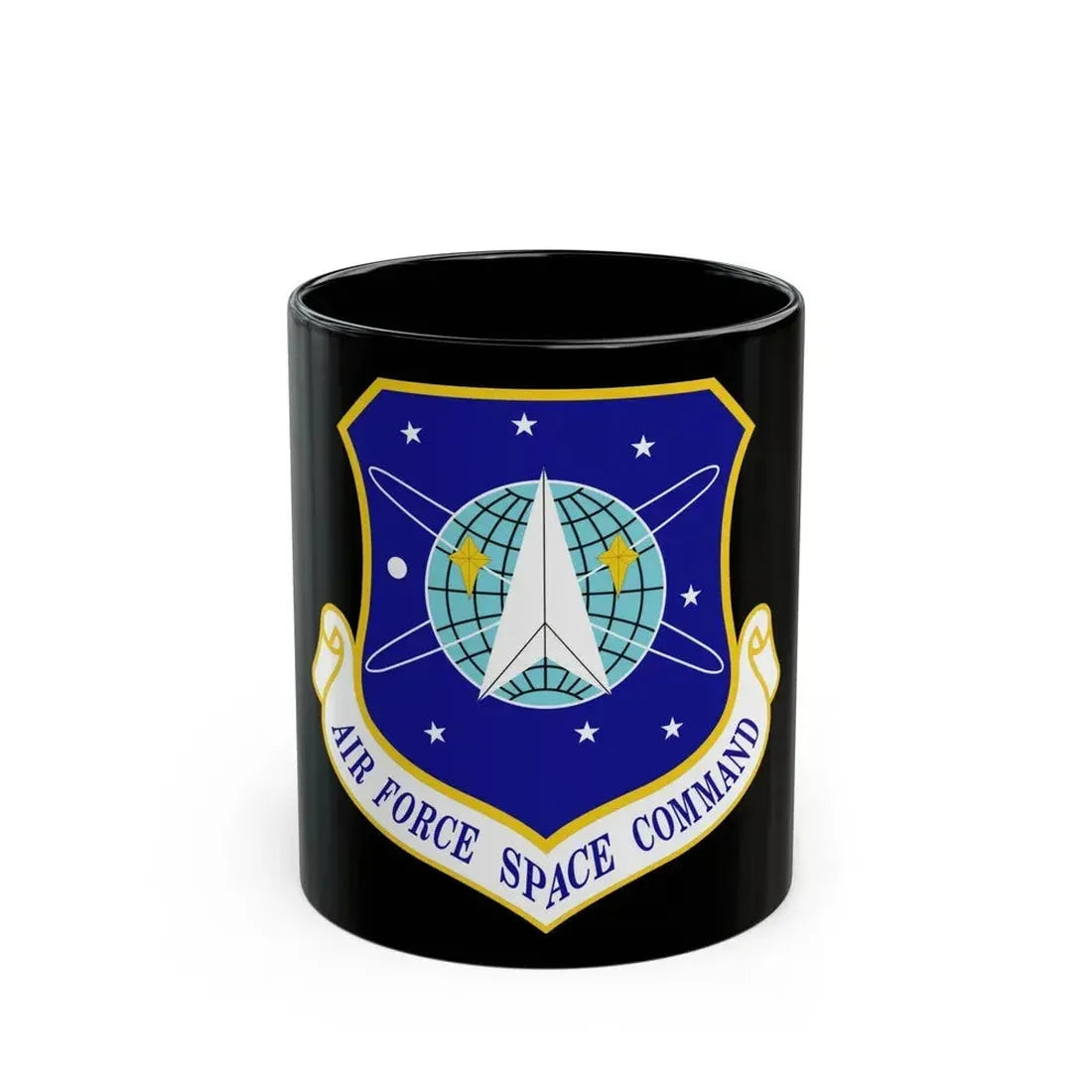 Air Force Space Command (U.S. Air Force) Black Coffee Mug 11oz - Go Mug Yourself