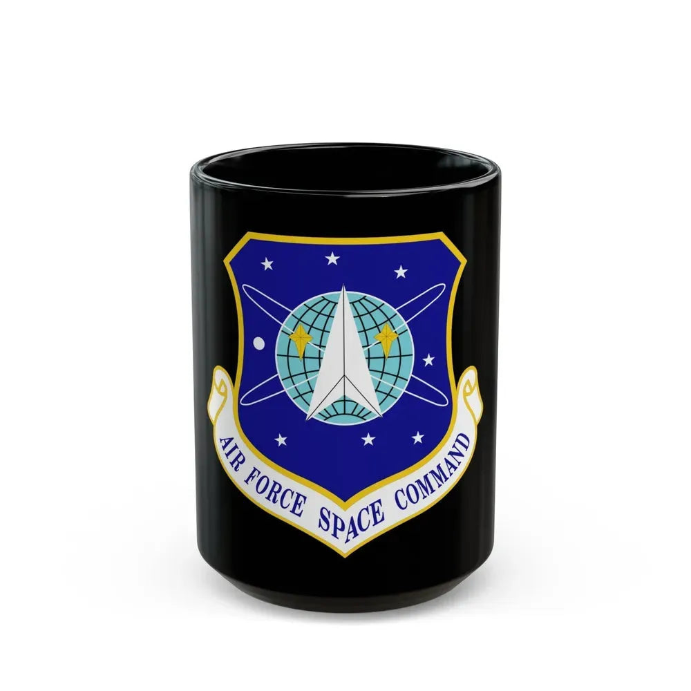 Air Force Space Command (U.S. Air Force) Black Coffee Mug 15oz - Go Mug Yourself