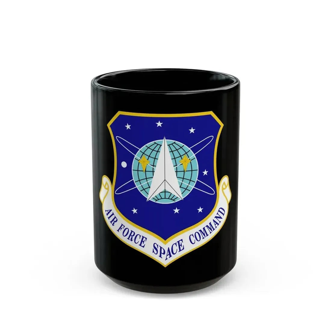 Air Force Space Command (U.S. Air Force) Black Coffee Mug 15oz - Go Mug Yourself