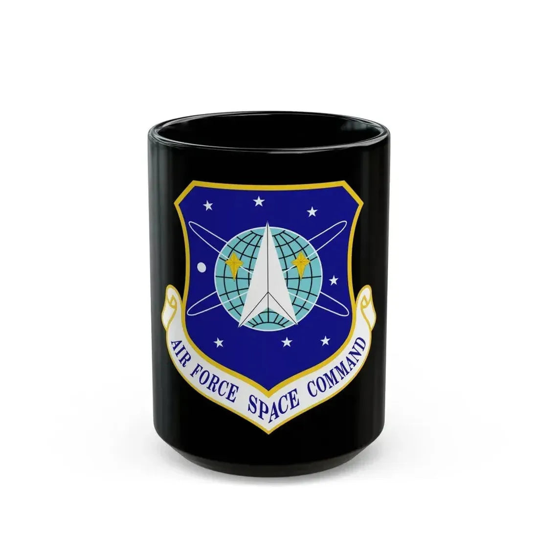 Air Force Space Command (U.S. Air Force) Black Coffee Mug 15oz - Go Mug Yourself
