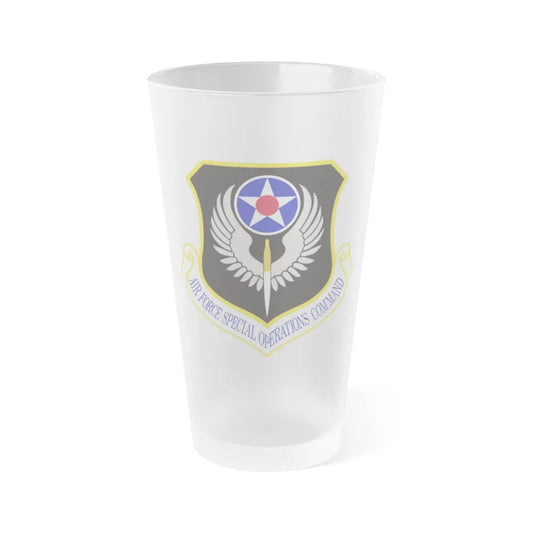 Air Force Special Operations Command (U.S. Air Force) Frosted Pint Glass 16oz-Go Mug Yourself