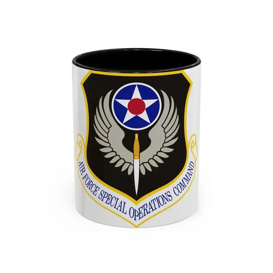 Air Force Special Operations Command (U.S. Air Force) Accent Coffee Mug 11oz Black - Go Mug Yourself