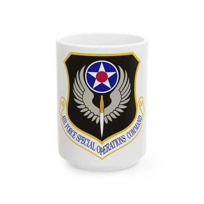 Air Force Special Operations Command (U.S. Air Force) White Coffee Mug 15oz - Go Mug Yourself