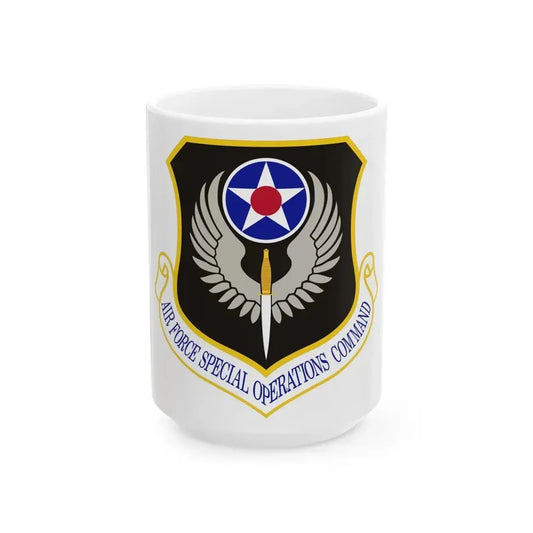 Air Force Special Operations Command (U.S. Air Force) White Coffee Mug 15oz - Go Mug Yourself