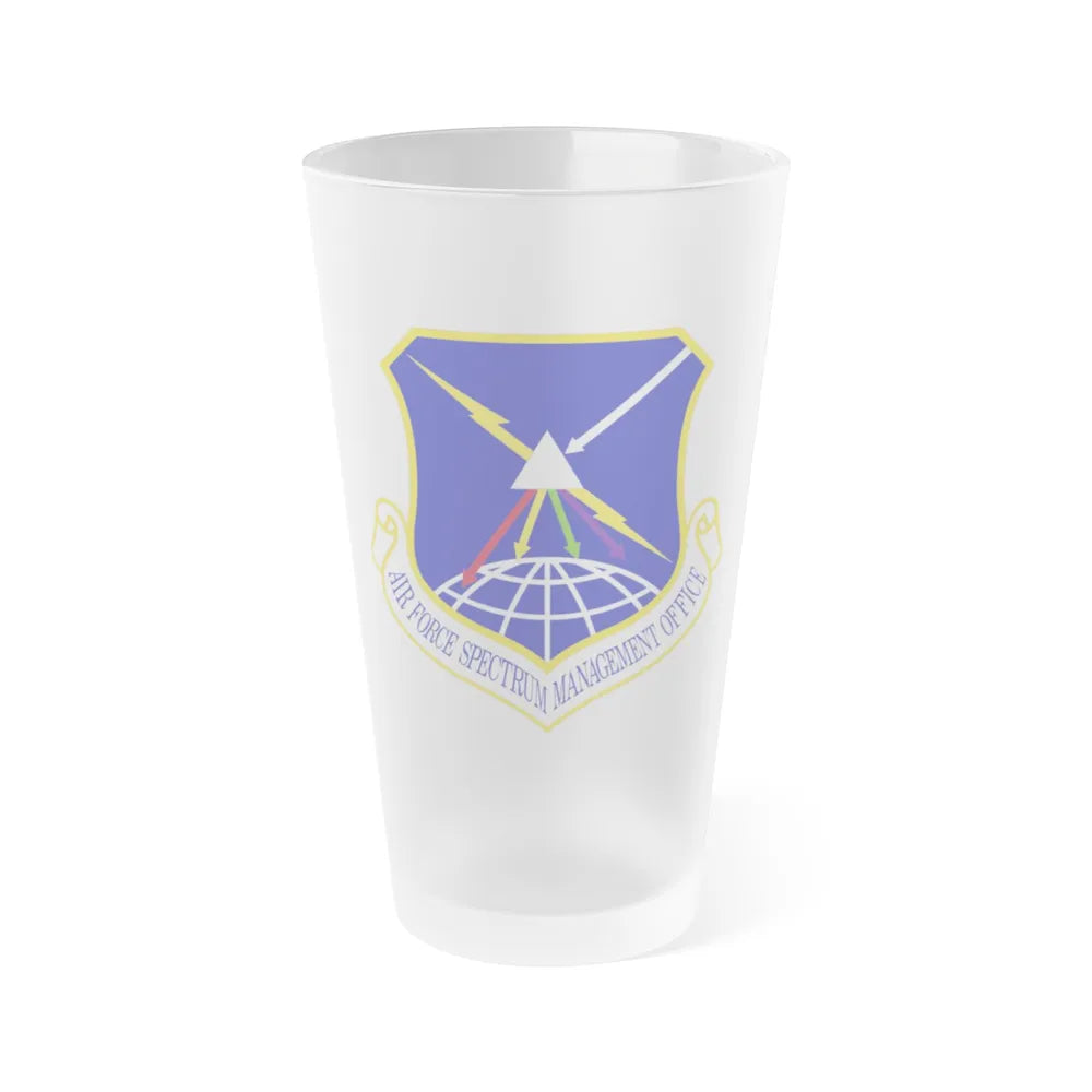 Air Force Spectrum Management Office (U.S. Air Force) Frosted Pint Glass 16oz-Go Mug Yourself