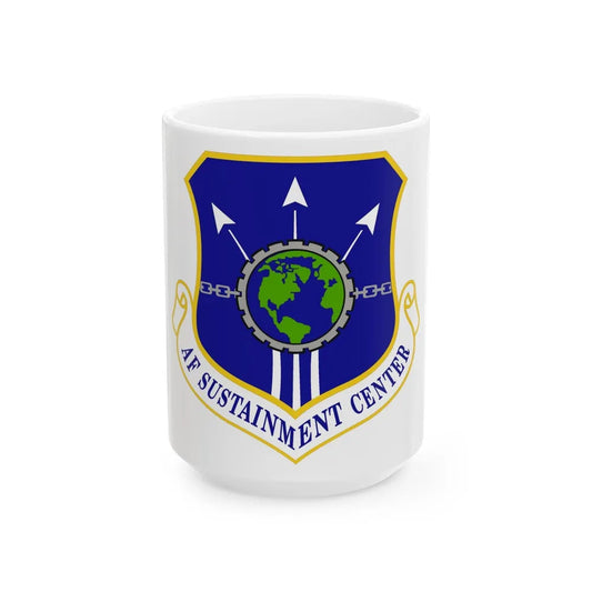 Air Force Sustainment Center (U.S. Air Force) White Coffee Mug-15oz-Go Mug Yourself