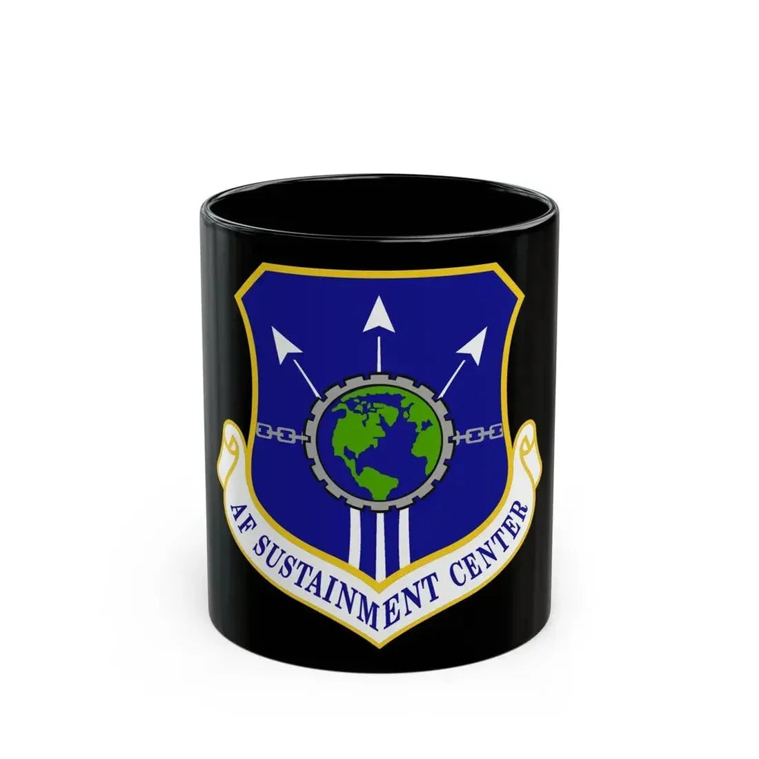 Air Force Sustainment Center (U.S. Air Force) Black Coffee Mug 11oz - Go Mug Yourself