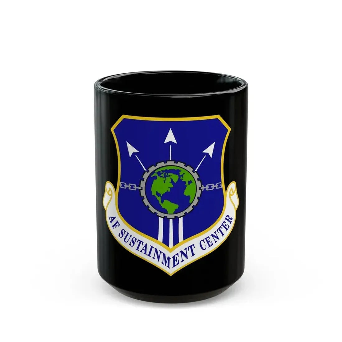 Air Force Sustainment Center (U.S. Air Force) Black Coffee Mug 15oz - Go Mug Yourself