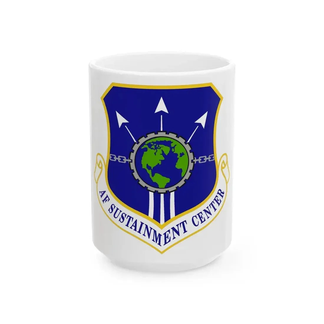 Air Force Sustainment Center (U.S. Air Force) White Coffee Mug 15oz - Go Mug Yourself