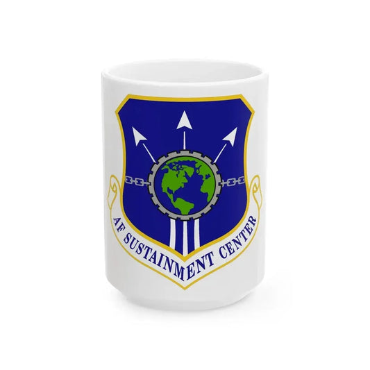 Air Force Sustainment Center (U.S. Air Force) White Coffee Mug 15oz - Go Mug Yourself
