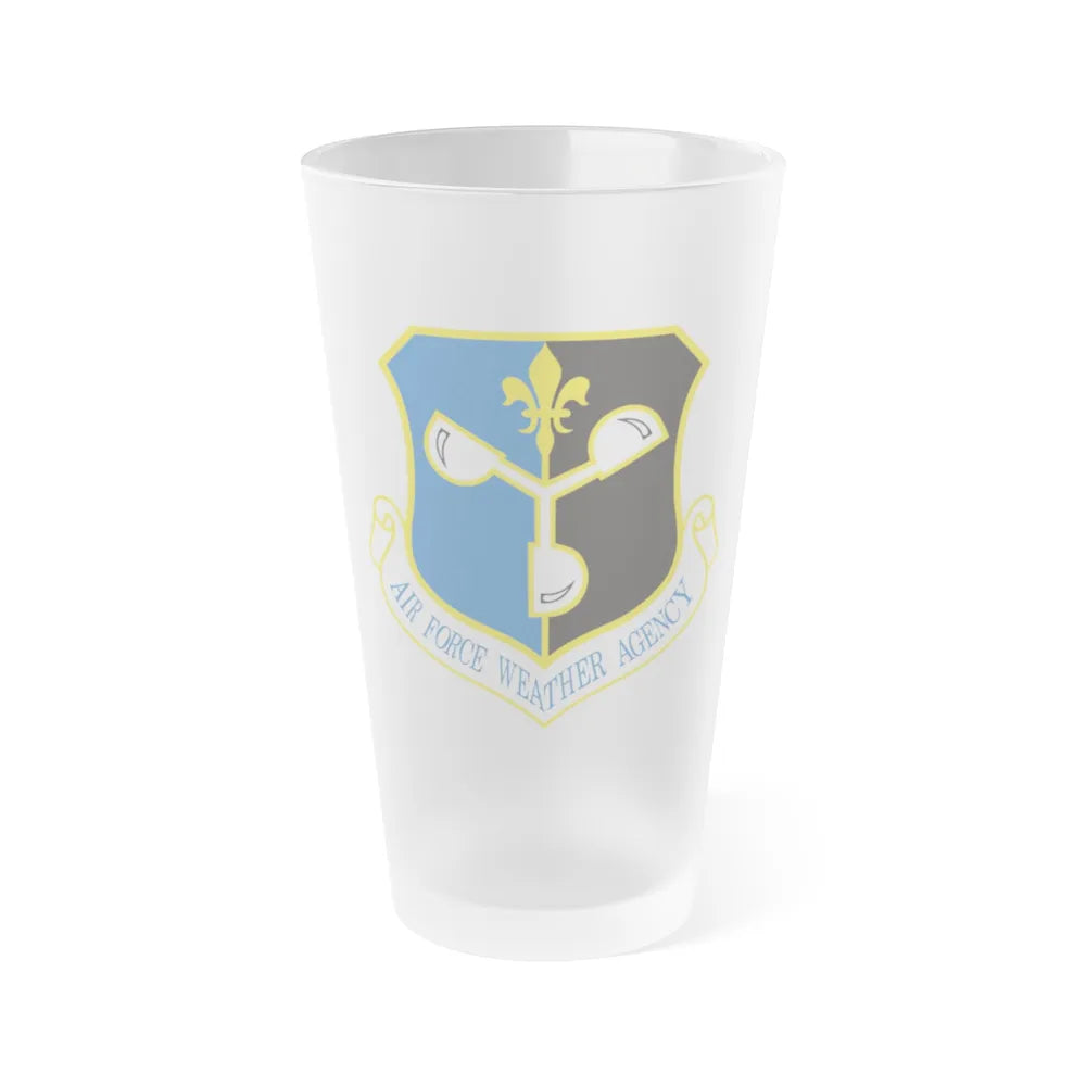 Air Force Weather Agency (U.S. Air Force) Frosted Pint Glass 16oz-16oz-Frosted-Go Mug Yourself