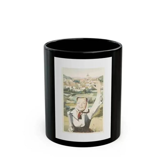 Air Intelligence, Magazine Story Illustration, c.1943 - Black Coffee Mug 11oz - Go Mug Yourself
