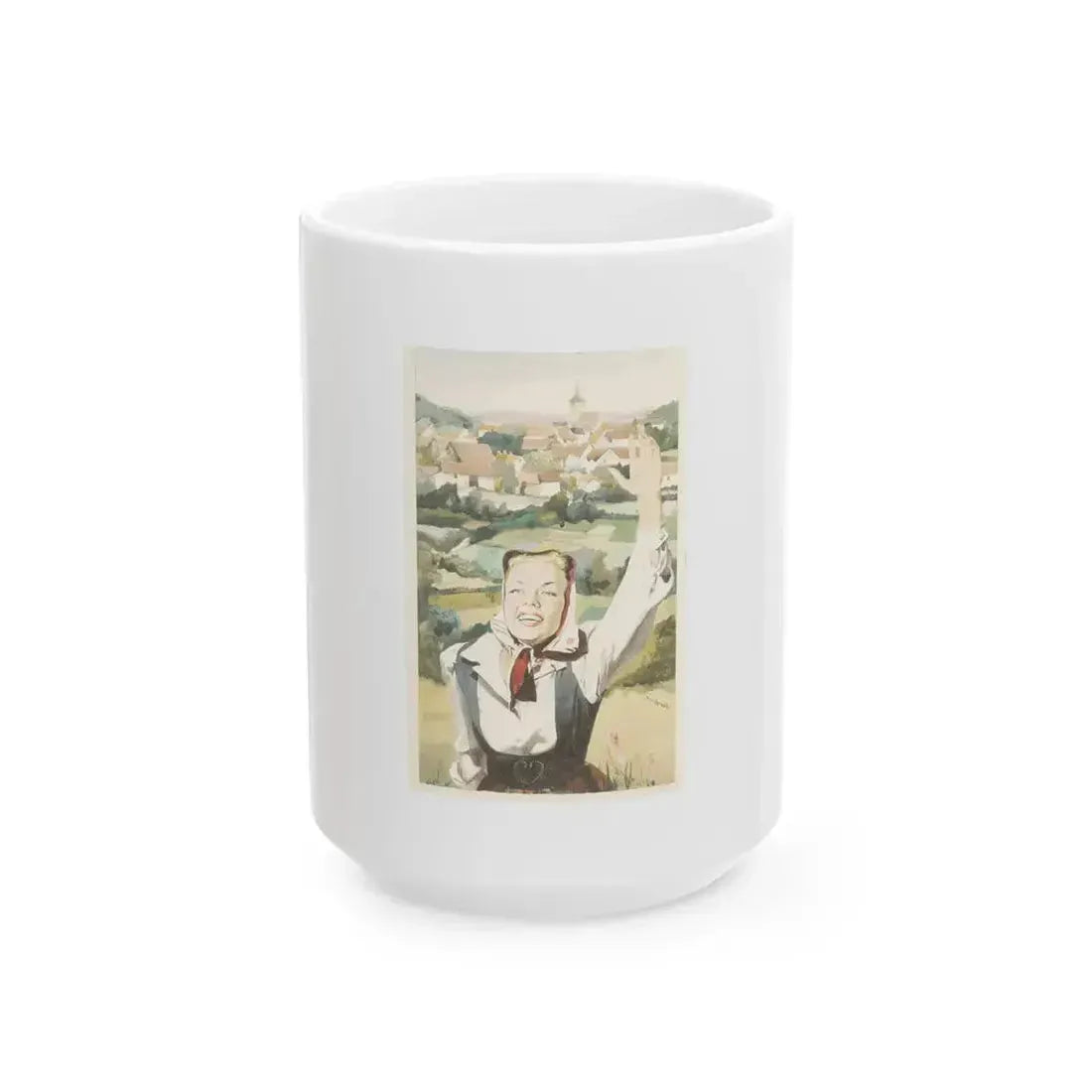 Air Intelligence, Magazine Story Illustration, c.1943 - White Coffee Mug 15oz - Go Mug Yourself