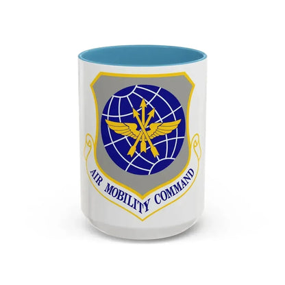 Air Mobility Command (U.S. Air Force) Accent Coffee Mug 15oz Light Blue - Go Mug Yourself