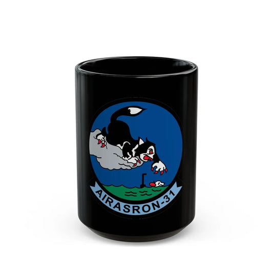 AIRASRON 31 (U.S. Navy) Black Coffee Mug-15oz-Go Mug Yourself